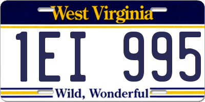 WV license plate 1EI995