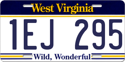 WV license plate 1EJ295