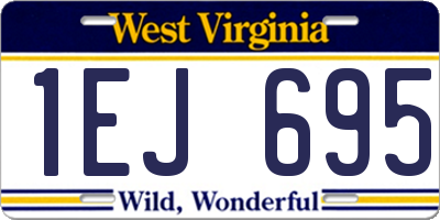 WV license plate 1EJ695