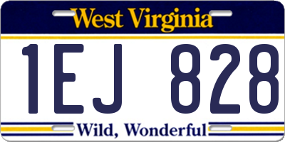 WV license plate 1EJ828