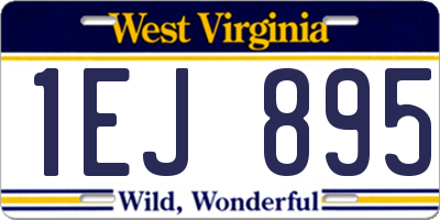 WV license plate 1EJ895