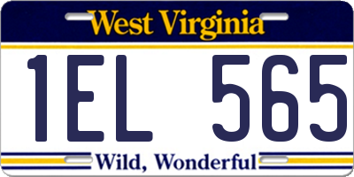 WV license plate 1EL565
