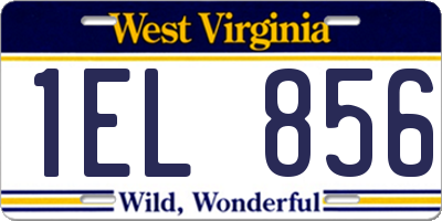 WV license plate 1EL856