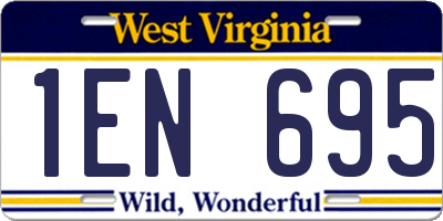 WV license plate 1EN695