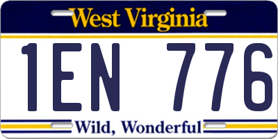 WV license plate 1EN776