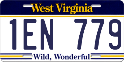 WV license plate 1EN779