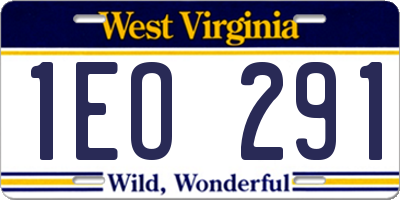 WV license plate 1EO291