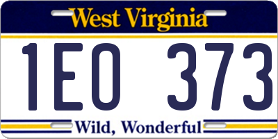 WV license plate 1EO373