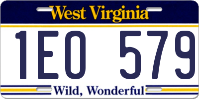 WV license plate 1EO579