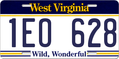 WV license plate 1EO628