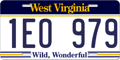 WV license plate 1EO979