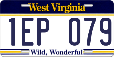 WV license plate 1EP079