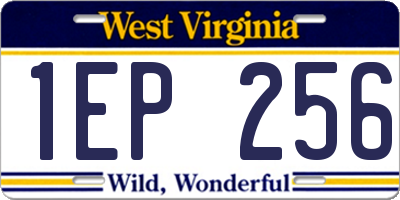 WV license plate 1EP256