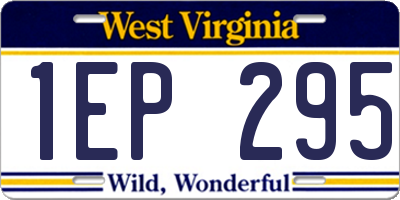 WV license plate 1EP295