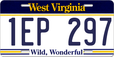 WV license plate 1EP297