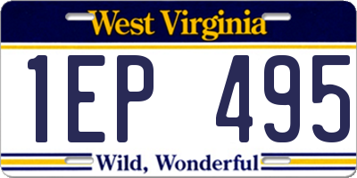 WV license plate 1EP495