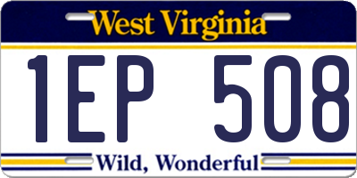 WV license plate 1EP508