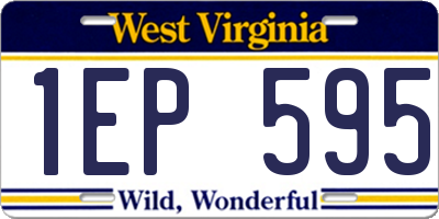 WV license plate 1EP595