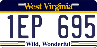 WV license plate 1EP695
