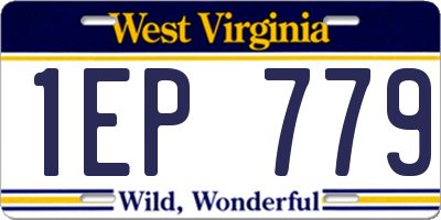 WV license plate 1EP779
