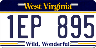 WV license plate 1EP895