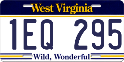 WV license plate 1EQ295