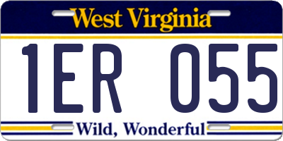 WV license plate 1ER055
