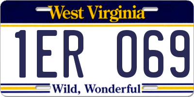 WV license plate 1ER069