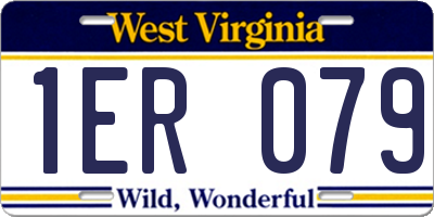 WV license plate 1ER079