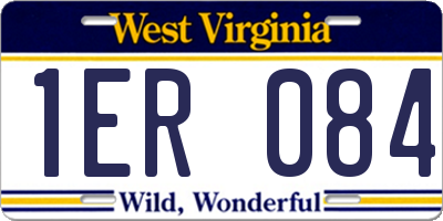 WV license plate 1ER084