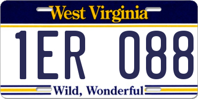 WV license plate 1ER088
