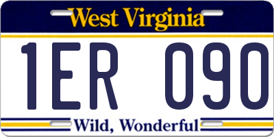 WV license plate 1ER090
