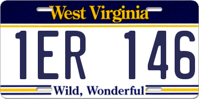 WV license plate 1ER146