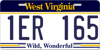 WV license plate 1ER165