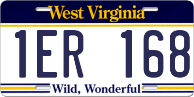 WV license plate 1ER168