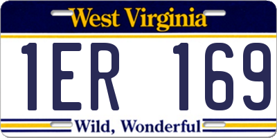 WV license plate 1ER169