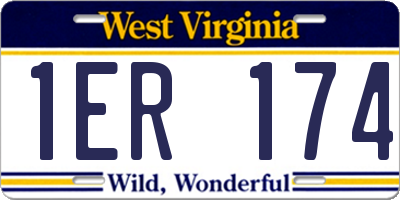 WV license plate 1ER174