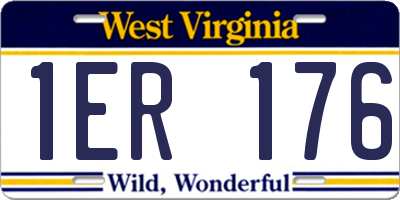 WV license plate 1ER176