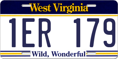 WV license plate 1ER179