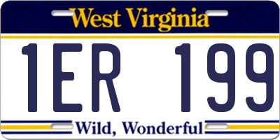 WV license plate 1ER199