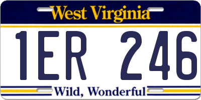 WV license plate 1ER246