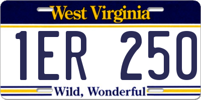 WV license plate 1ER250