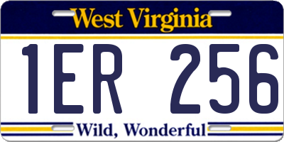 WV license plate 1ER256