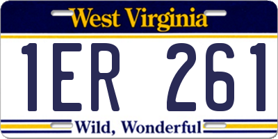 WV license plate 1ER261