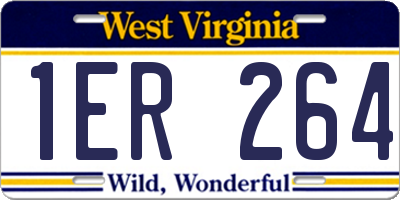 WV license plate 1ER264