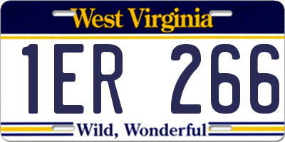 WV license plate 1ER266