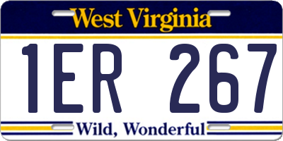 WV license plate 1ER267