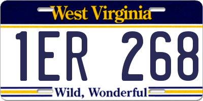 WV license plate 1ER268