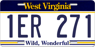 WV license plate 1ER271