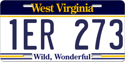 WV license plate 1ER273
